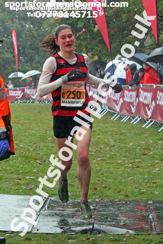 Junior women, National Cross Country Relay Champs., Berry Hill Park, Mansfield.  Photo: David T. Hewitson/Sports for All Pics